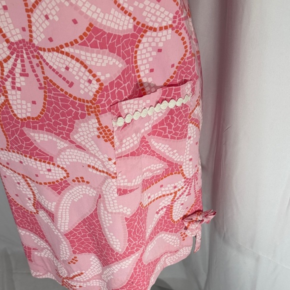 Lilly Pulitzer Pink and Orange Patterned Dress Size 10 - Picture 5 of 10